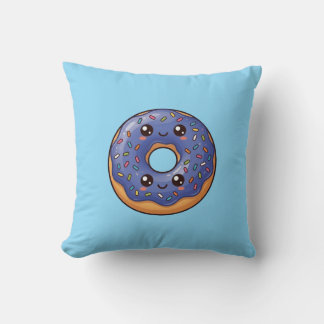Blaubeer-Sprinkle-Donut-Kawaii-Kissen Kissen