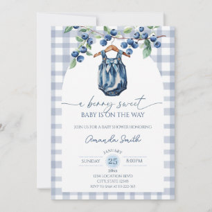 Blaubeer süße Baby Mädchen Baby Shower Einladung