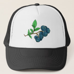 Blaubeer-Zeichnung Truckerkappe