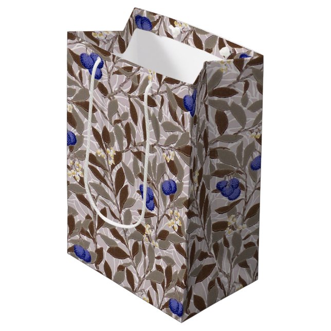 Blaubeerbaum, William Morris Mittlere Geschenktüte (Vorderseite Schrägansicht)