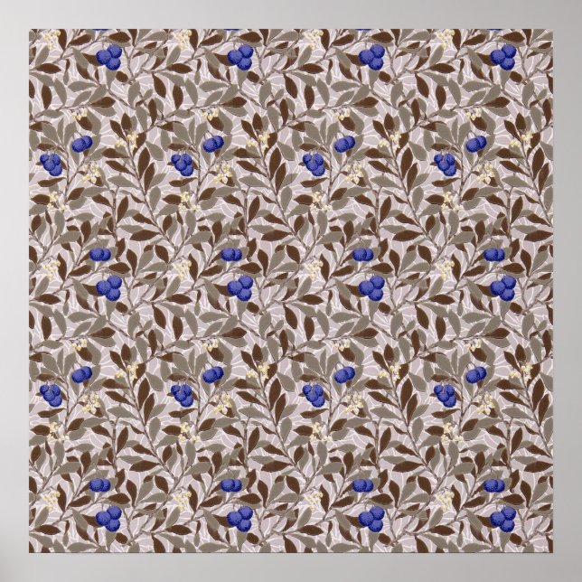 Blaubeerbaum, William Morris Poster (Vorne)