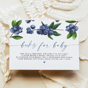 Blaubeerbücher für Baby Shower Einlegekarte Einladung