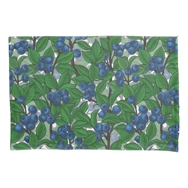 Blaubeere auf weiß kissenbezug (Vorderseite)