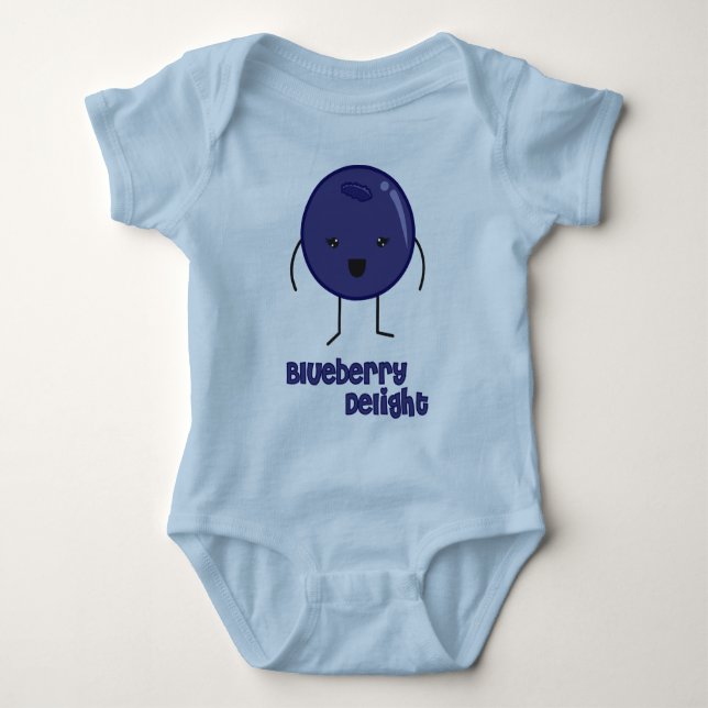 Blaubeere Baby Strampler (Vorderseite)