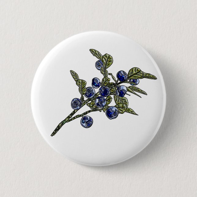 Blaubeere Button (Vorderseite)