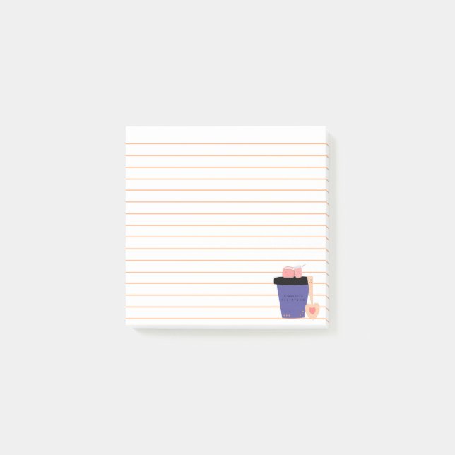 Blaubeere-Eiscreme-Cup und Marshmallow | Post-it Klebezettel (Vorderseite)