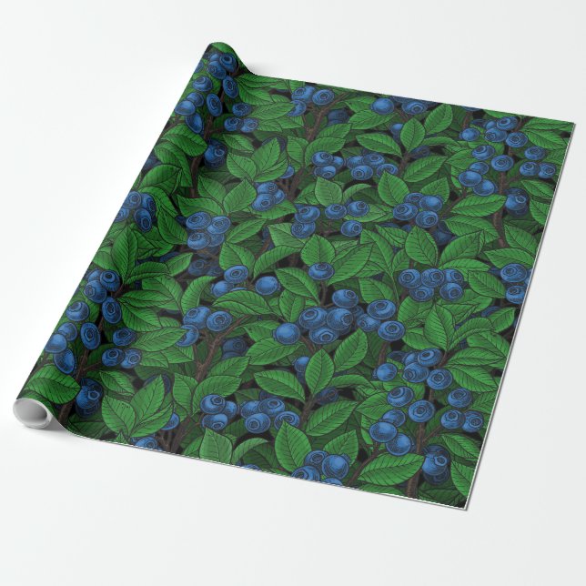 Blaubeere Geschenkpapier (Ungerollt)