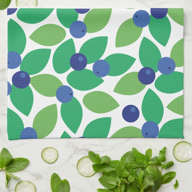 Blaubeere. Geschirrtuch (Gefaltet)