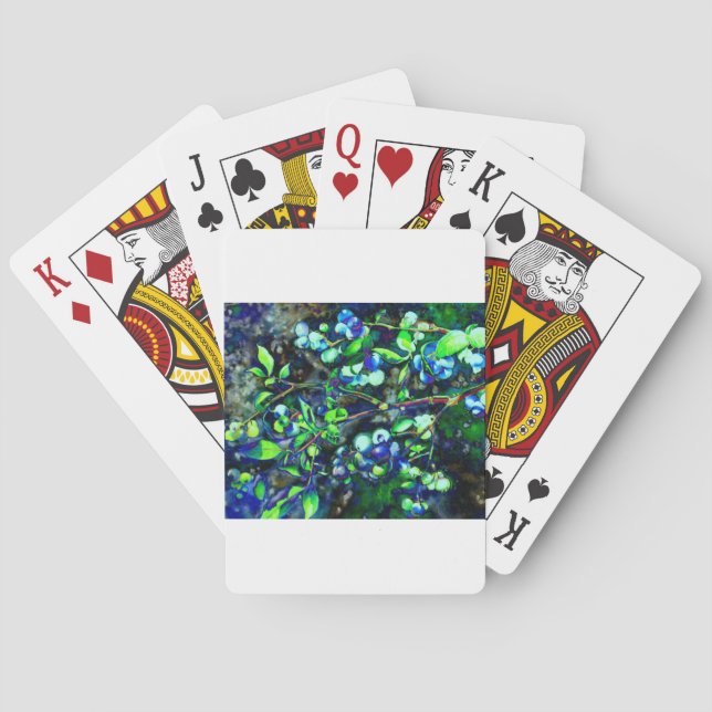 Blaubeere - grüne Farbe Spielkarten (Rückseite)