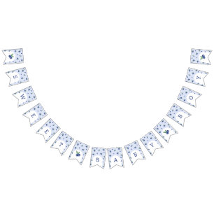 Blaubeere in Aquarellfarben Sweet Baby Boy Wimpelkette