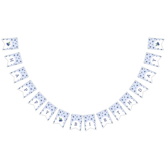 Blaubeere-Junge-Beere im Wasserfarben-Swee-Geburts Wimpelkette (Alle)