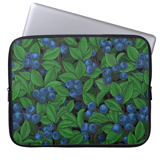 Blaubeere Laptopschutzhülle (Vorderseite)