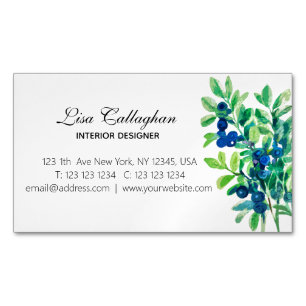 Blaubeere Magnetische Visitenkarte