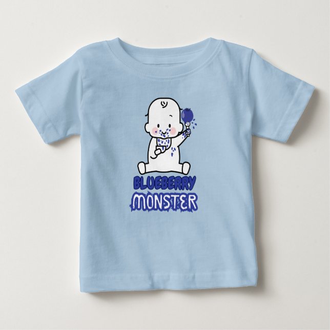 Blaubeere Monster Baby T-shirt (Vorderseite)