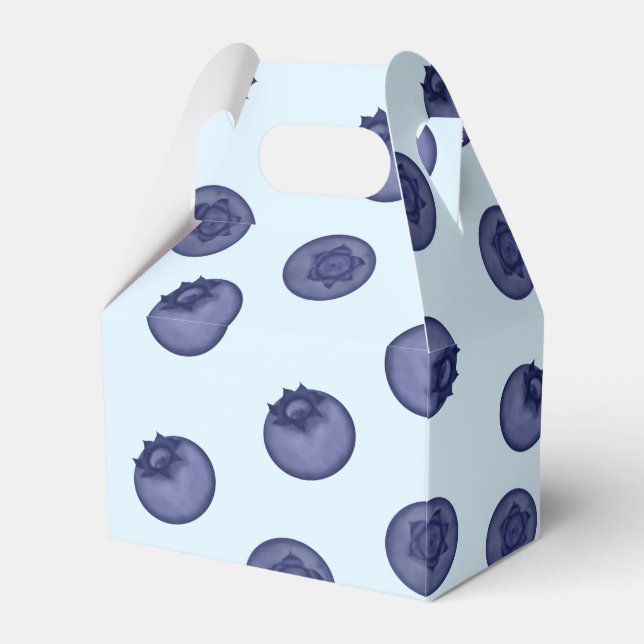 Blaubeere natürlich. Reife schmackhafte Blaubeeren Geschenkschachtel (Vorderseite)