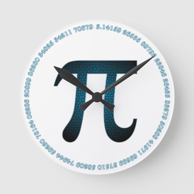 Blaubeere Pi Akrylwall Uhr in Weiß (Vorderseite)