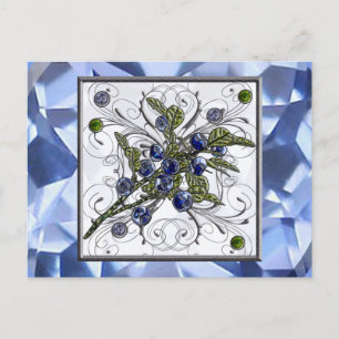 Blaubeere Postkarte