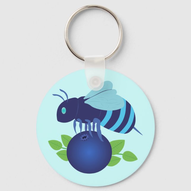 Blaubeere Schlüsselanhänger (Vorderseite)