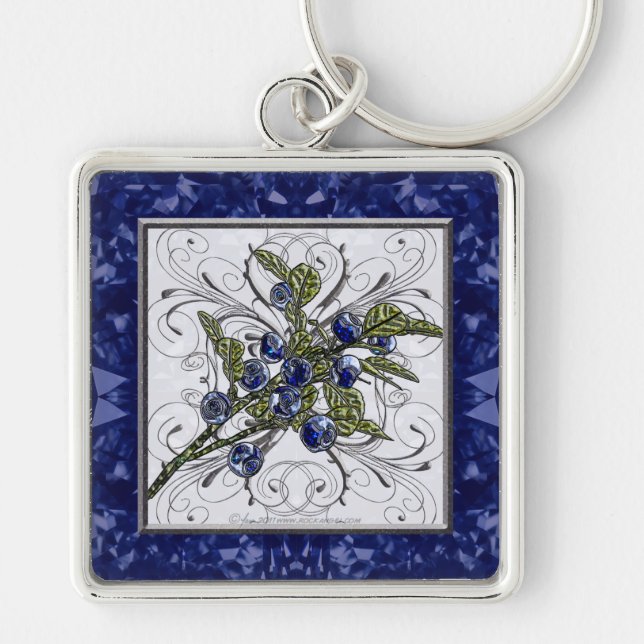 Blaubeere Schlüsselanhänger (Vorne)