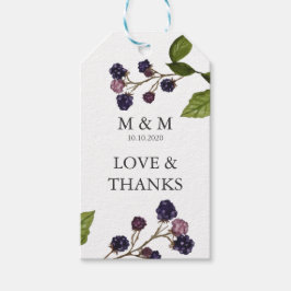 Blaubeere | Wedding Monogram Vielen Dank Geschenkanhänger