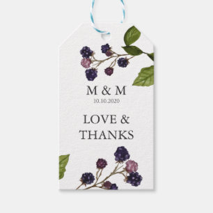 Blaubeere   Wedding Monogram Vielen Dank Geschenkanhänger