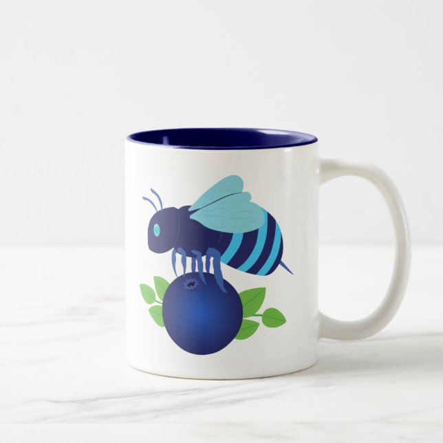 Blaubeere Zweifarbige Tasse (Rechts)