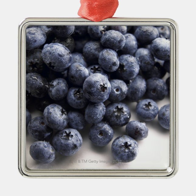 Blaubeeren 2 silbernes ornament (Vorne)