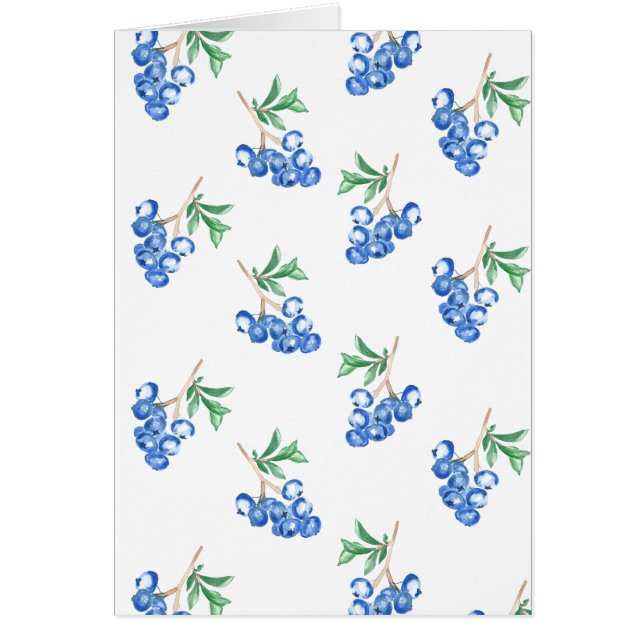 Blaubeeren-Aquarellmuster (Vorne)