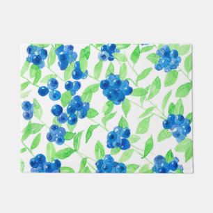 Blaubeeren-Aquarellmuster Fußmatte