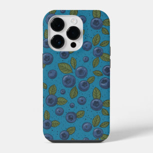 Blaubeeren auf blau iPhone 14 pro hülle