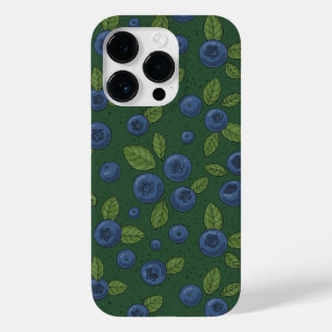Blaubeeren auf dunkelgrün Case-Mate iPhone 14 pro hülle