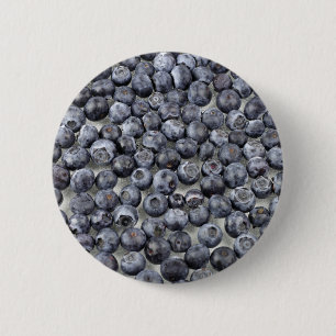 Blaubeeren auf Glas Button