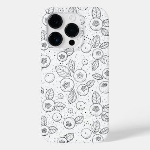 Blaubeeren auf schwarz und weiß Case-Mate iPhone 14 pro hülle