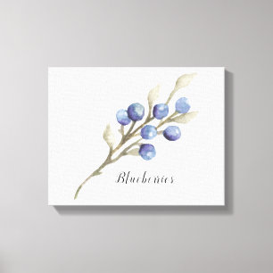 Blaubeeren auf Zweig Leinwanddruck