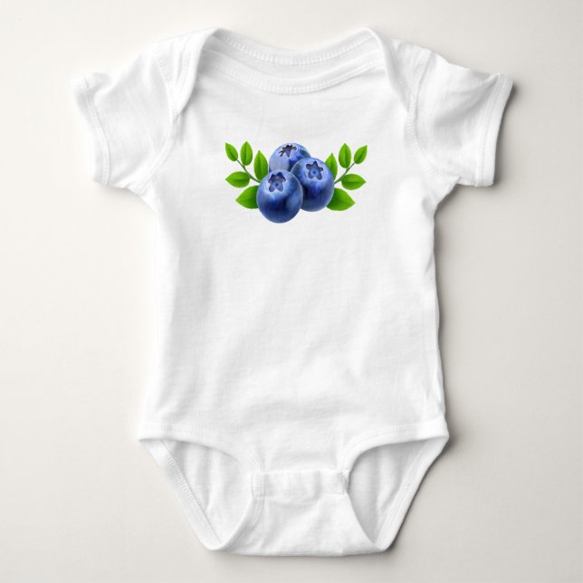 Blaubeeren Baby Strampler (Vorderseite)