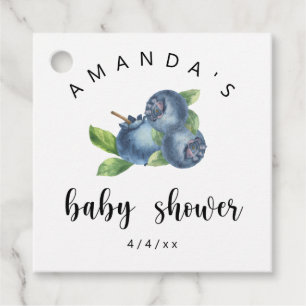 Blaubeeren - Babydusche Geschenkanhänger