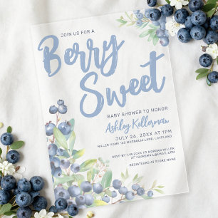 Blaubeeren Berry Sweet Babyparty Acryleinladungen