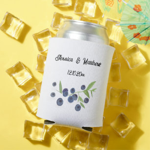 Blaubeeren Blaubeere Frucht Aquarell Hochzeiten Dosenkühler