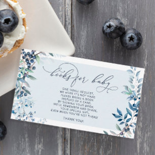 Blaubeeren-Bücher für die Babyverpackungskarte Begleitkarte