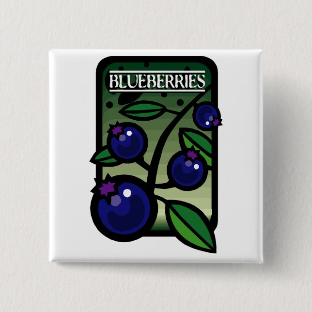 Blaubeeren Button (Vorderseite)