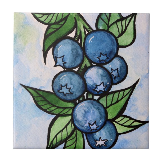 Blaubeeren Fliese (Vorderseite)