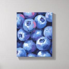 Blaubeeren | Frucht Aquarell Gemalt Leinwanddruck