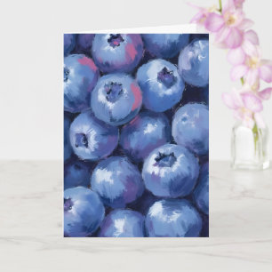 Blaubeeren Frucht Aquarell Gemalte Karte