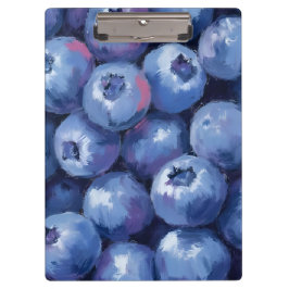 Blaubeeren | Frucht Wasserfarbe Gemalt Klemmbrett