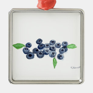 Blaubeeren Früchte Küchendekor Ornament Aus Metall