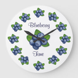 Blaubeeren Große Wanduhr