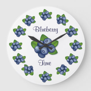 Blaubeeren Große Wanduhr