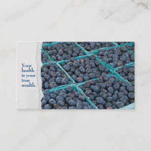 Blaubeeren in den Türkiskästen Visitenkarte