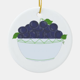 Blaubeeren in einer Schale Keramik Ornament