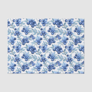 Blaubeeren in Wasserfarbe Seidenpapier